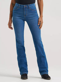 Wrangler Women's Bespoke High Rise Bootcut Jean in Pearl