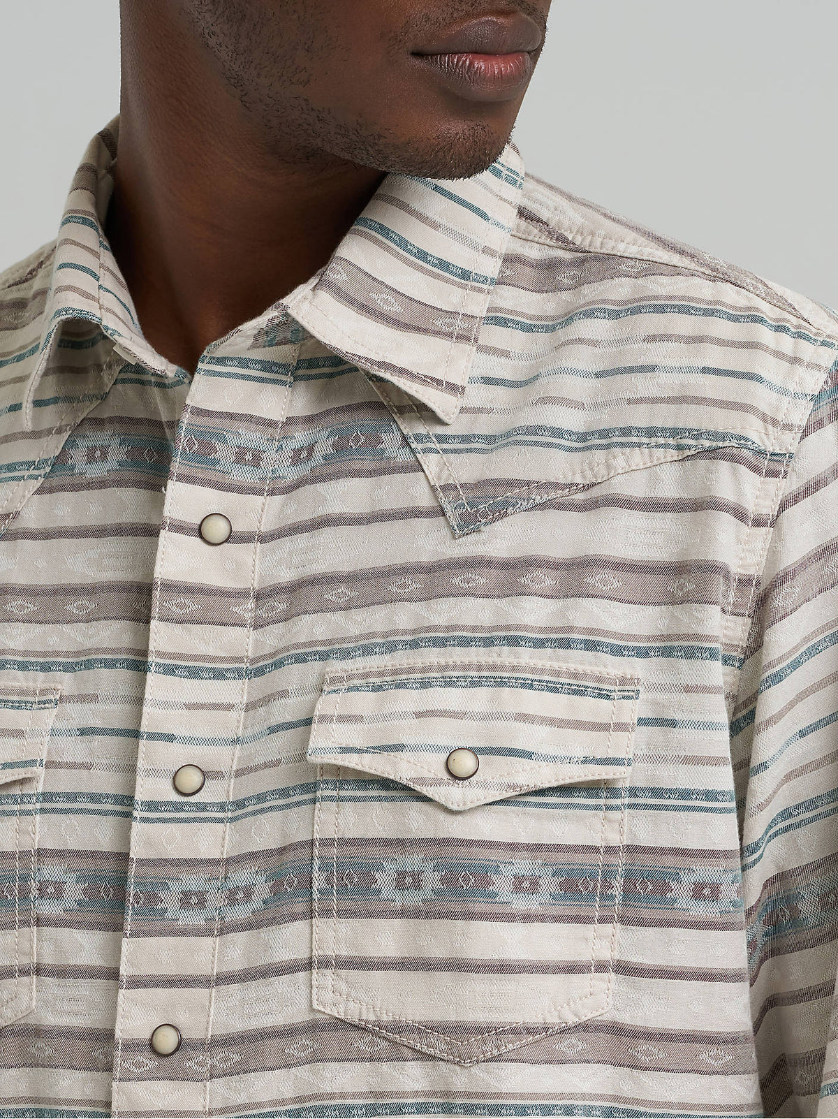 Wrangler Retro Premium Men's L/S Western Snap Shirt in Neutral Serape (Available in Tall Sizes)
