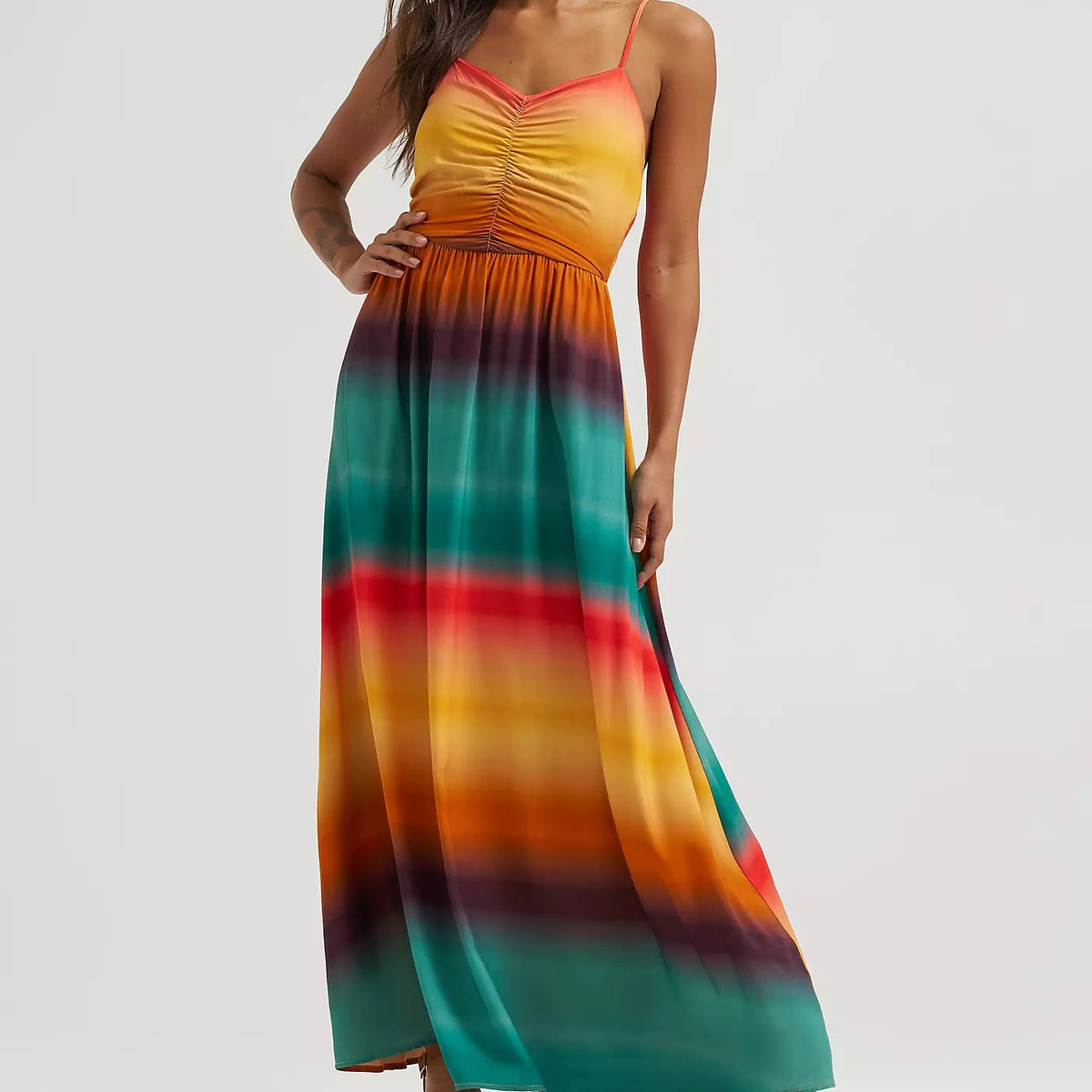 Wrangler Women's Sunny Strappy Maxi Dress in Yellow