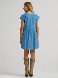 Wrangler Retro Women's Denim Swing Dress in Light Denim