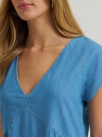 Wrangler Retro Women's Denim Swing Dress in Light Denim