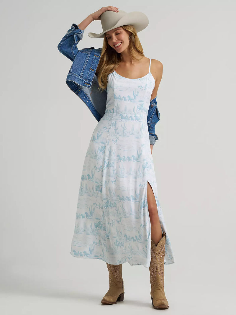 Wrangler Women's Tank Maxi Dress in Country Toile