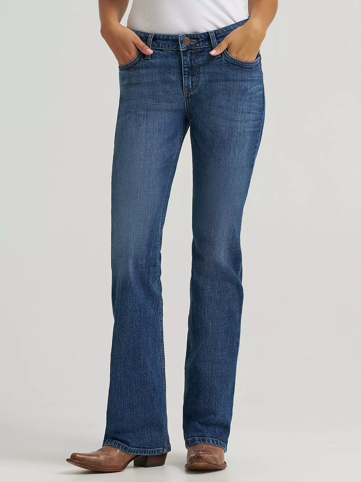 Wrangler Retro Women's Mae Mid Rise Bootcut Jean in Katelyn
