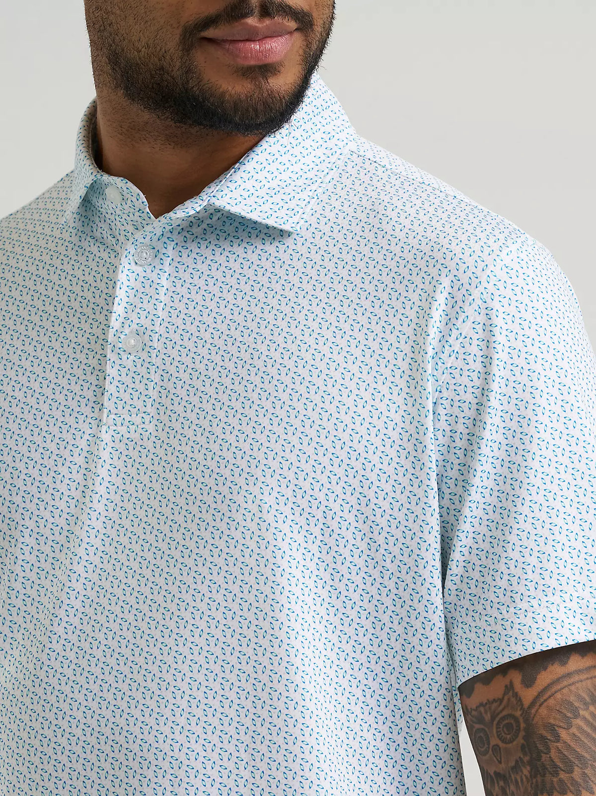 Wrangler ATG Men's Performance Polo Shirt in Daphne Print