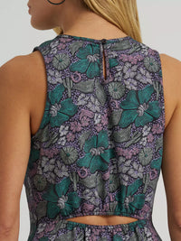 Wrangler Women's Pleated Cut Out Dress in Purple
