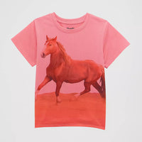 Wrangler Girl's S/S Western Graphic Tee in Pink
