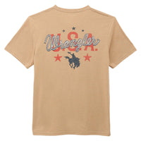 Wrangler Men's U.S.A. Graphic T-Shirt in Travertine Heather