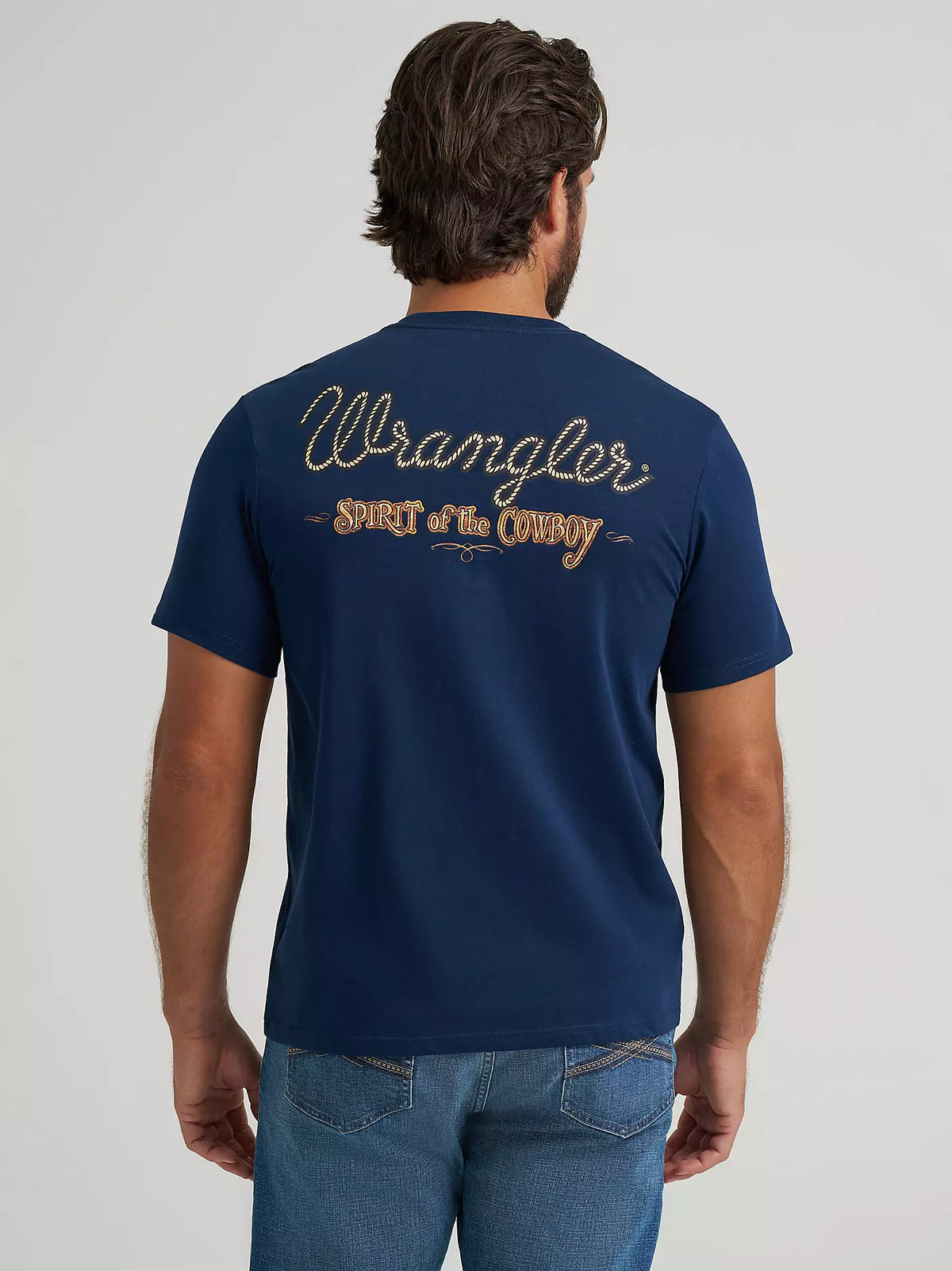 Wrangler Men's Spirit Flag Graphic T-Shirt in Pageant Blue