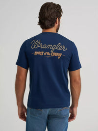 Wrangler Men's Spirit Flag Graphic T-Shirt in Pageant Blue