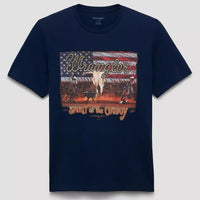 Wrangler Men's Spirit Flag Graphic T-Shirt in Pageant Blue