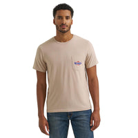 Wrangler Men's Graphic Pocket T-Shirt in Oxford Tan Heather