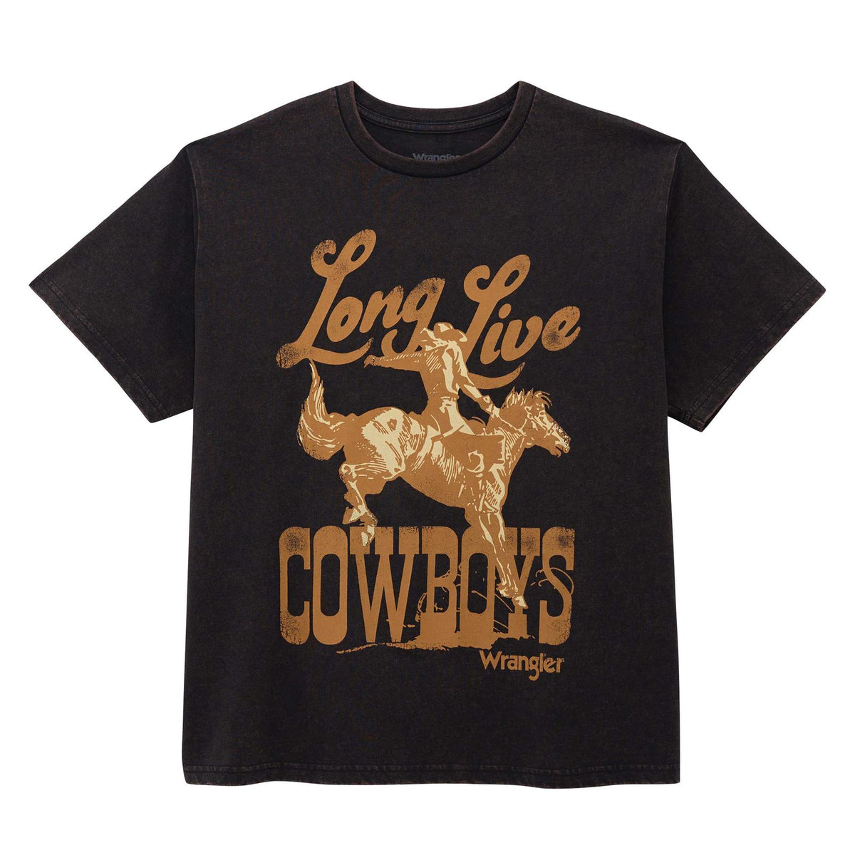 Wrangler Retro Women's S/S Cowboy Graphic Tee in Black Beauty