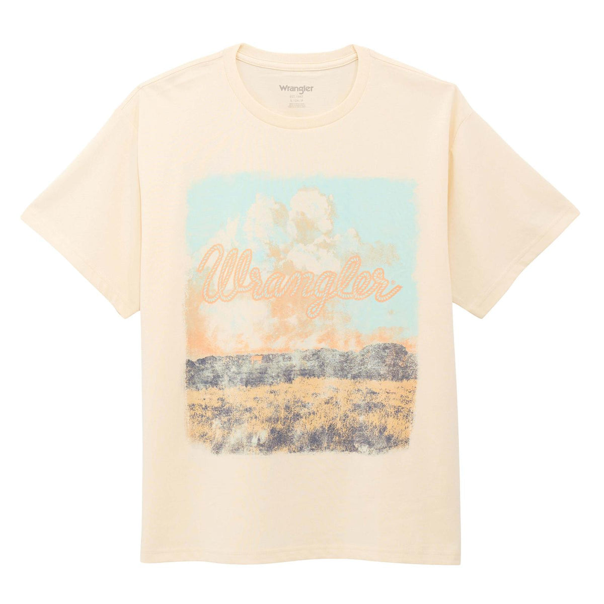 Wrangler Retro Women's Girlfriend Fit Western Graphic Tee in Antique White