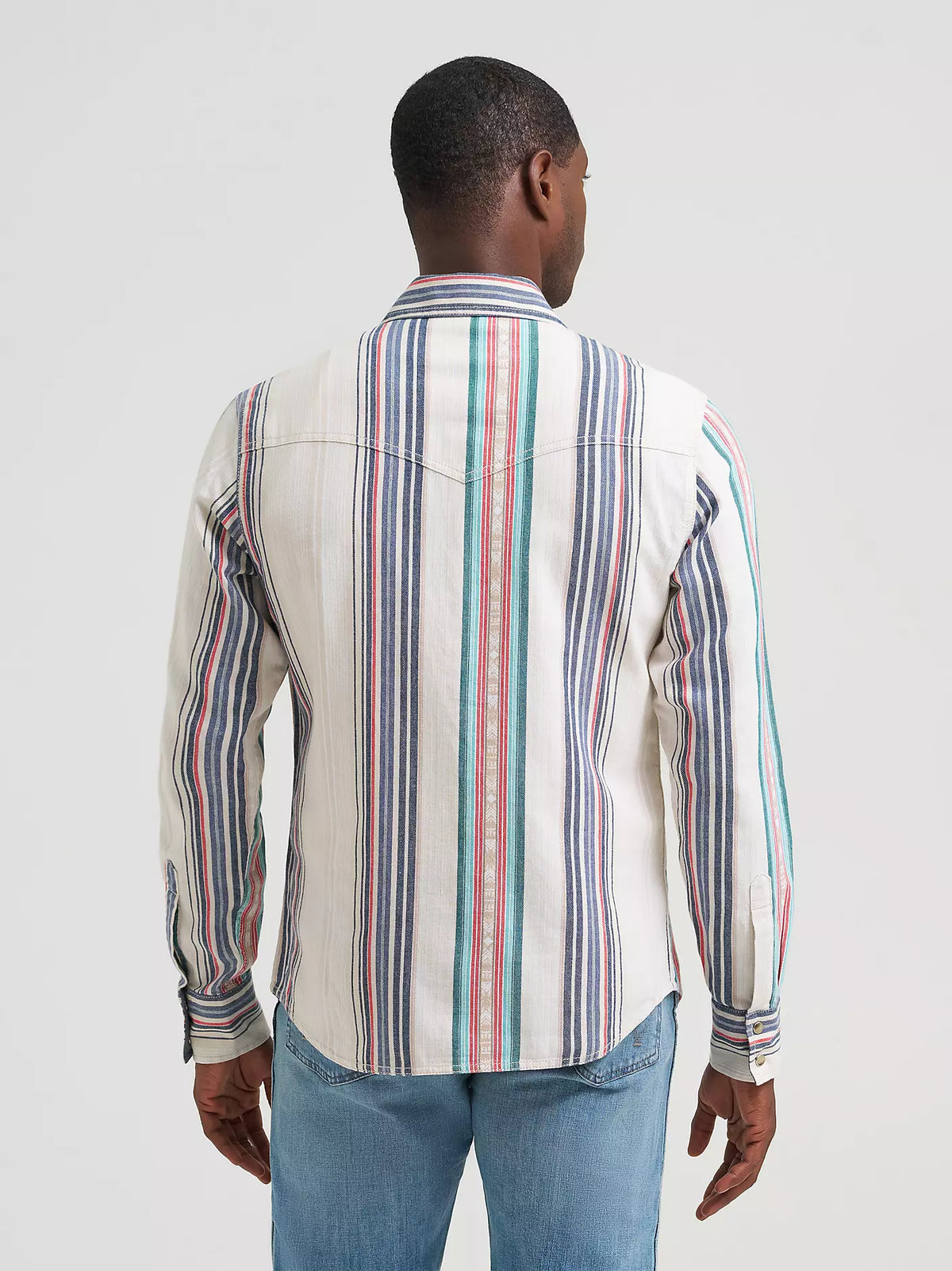 Wrangler Retro Premium Men's L/S Western Snap Shirt in Pastel Pop