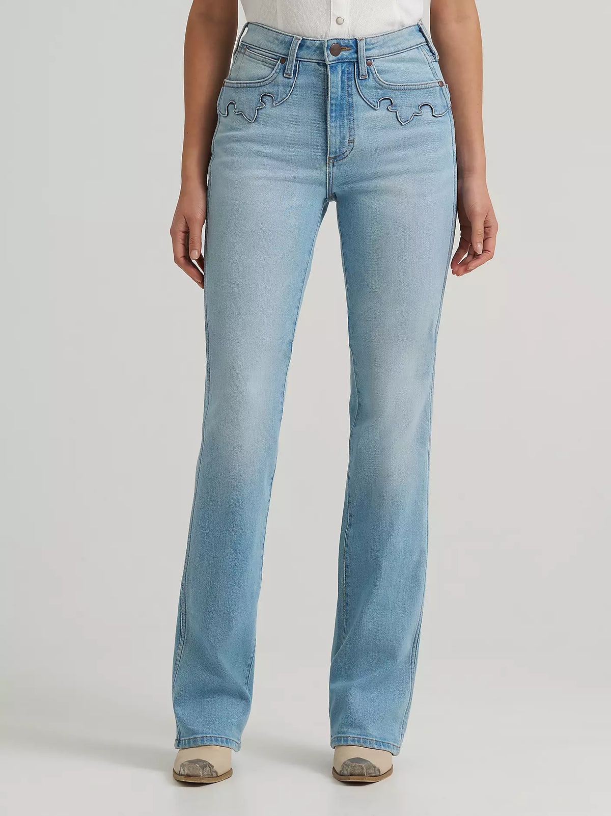 Wrangler Retro Women's Bailey High Rise Embellished Bootcut Jean in Aubrielle