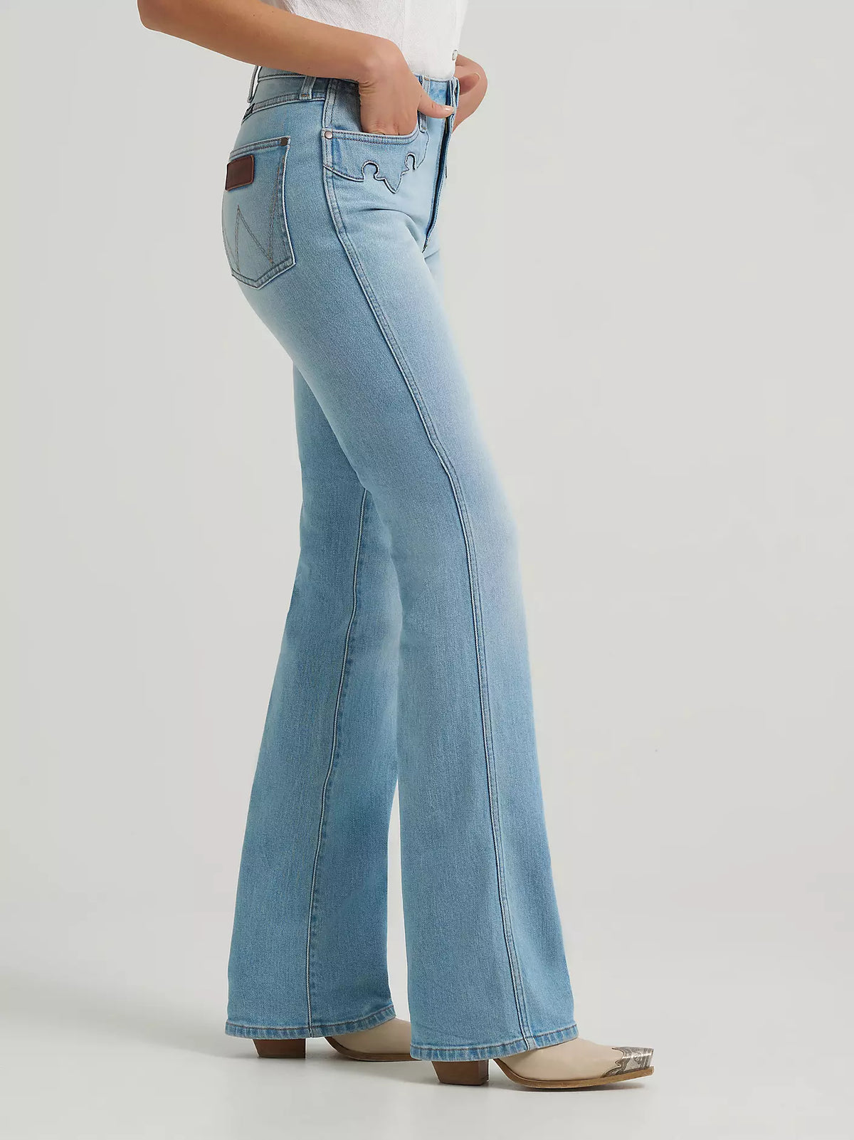 Wrangler Retro Women's Bailey High Rise Embellished Bootcut Jean in Aubrielle