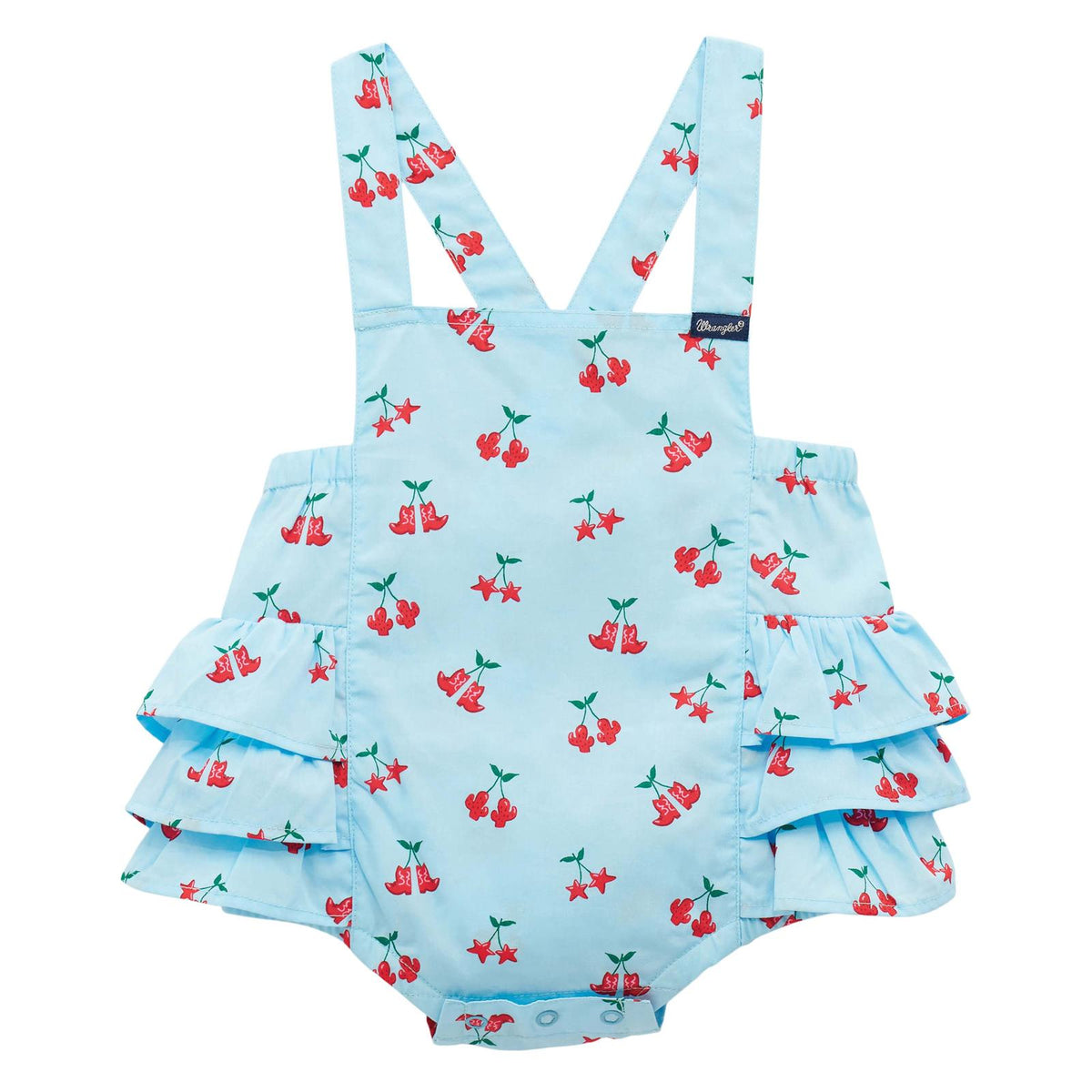 Wrangler Baby Girl's Ruffle Bodysuit in Blue