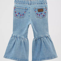 Wrangler Baby & Toddler Girl's Ruffle Flare Jean in Sky
