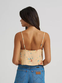 Wrangler Women's Flowy Crop Tank in Orange Peach