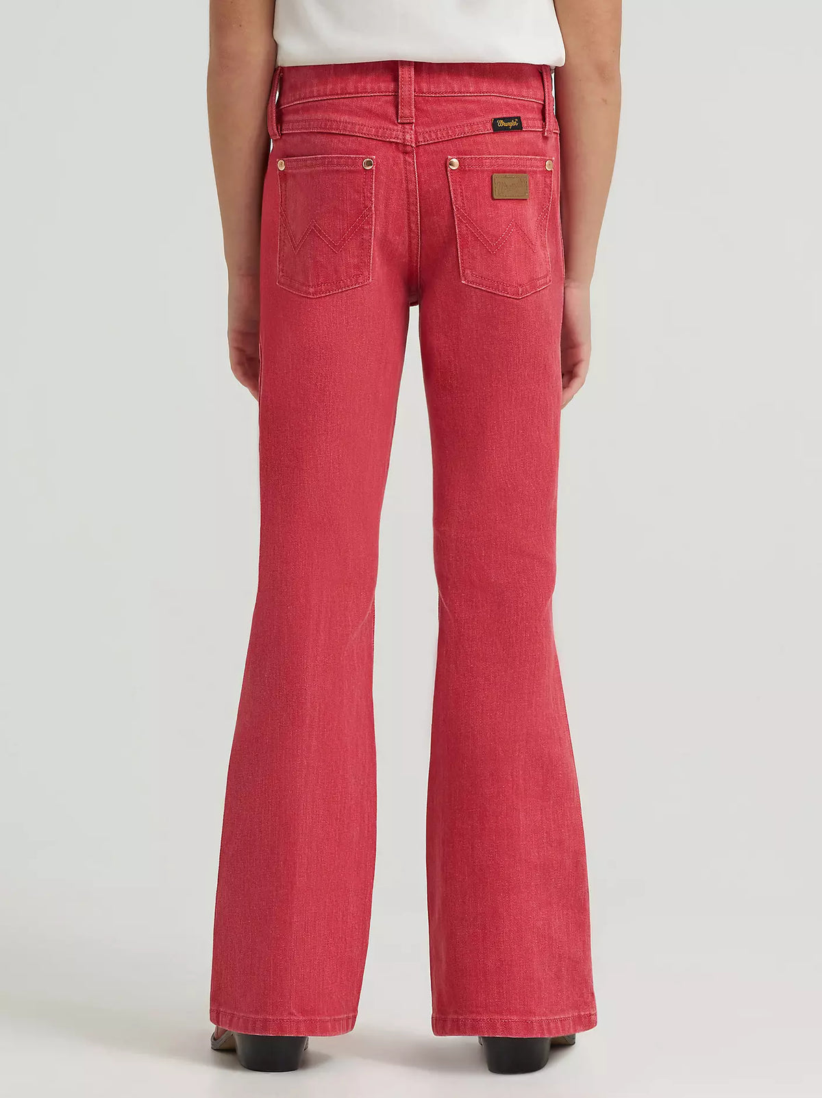 Wrangler x Lainey Wilson Girl's Flare Jean in Red