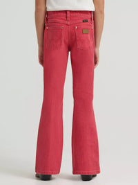 Wrangler x Lainey Wilson Girl's Flare Jean in Red