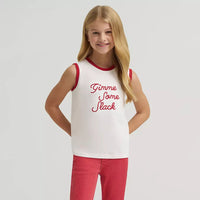 Wrangler x Lainey Wilson Girl's Gimme Some Slack Tank in White