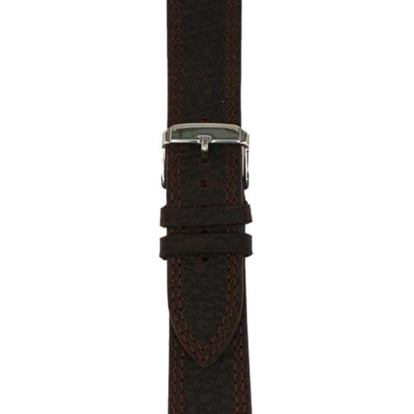 Nocona Double Stitched Dark Brown Watch Band