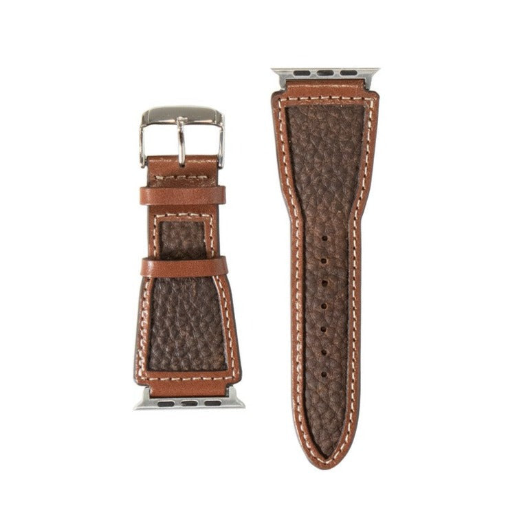 Nocona Brown Leather Inlay Watch Band