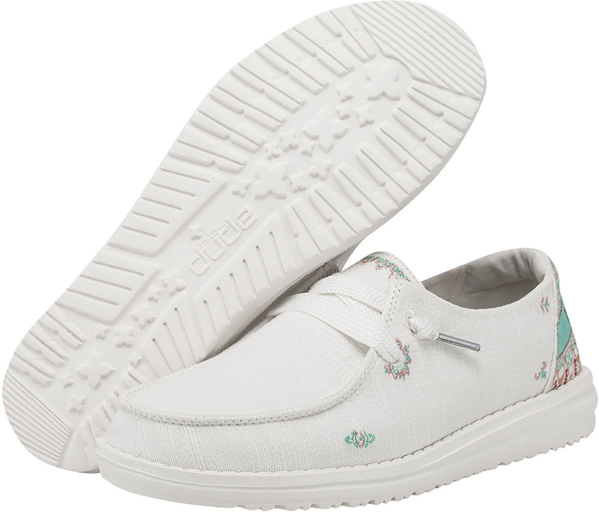 Hey Dude Women's Wendy Flora-Lily White