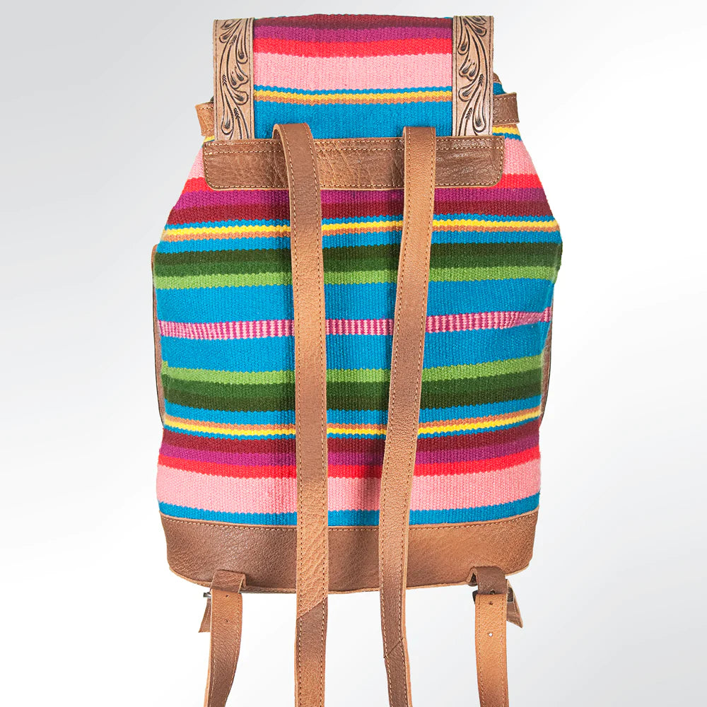 American Darling Serape Striped Saddle Blanket Backpack