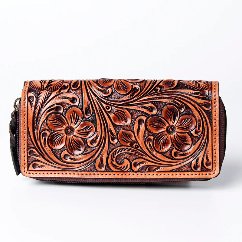 American Darling Floral Tooled Wallet