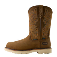 Ariat Men's Activator Argo Waterproof Round Toe Composite Toe Work Boot in Distressed Brown
