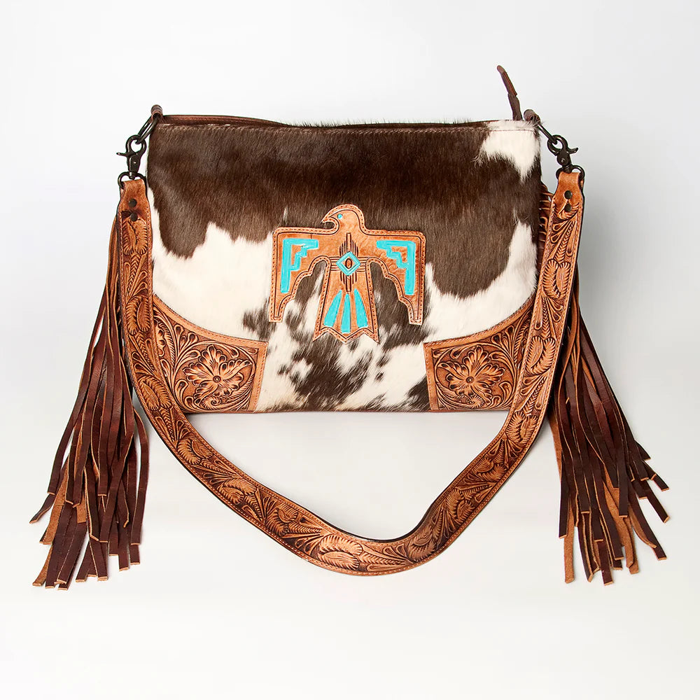 American Darling Aztec Thunderbird Hair on Hide Shoulder Bag