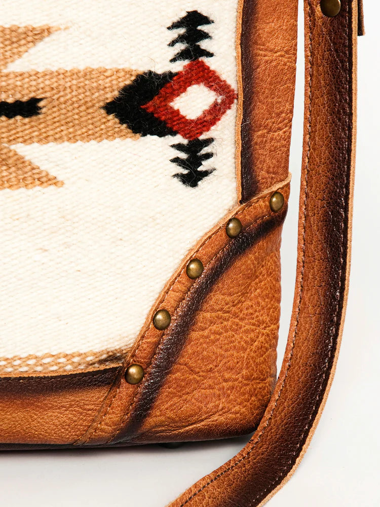 American Darling Concealed Carry Leather Aztec Saddle Blanket Tote Bag