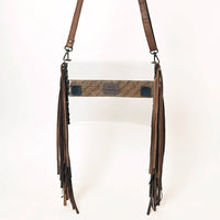 American Darling Floral Tooled Leather & Fringe Clear Crossbody Bag
