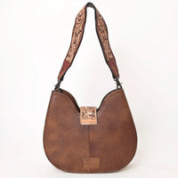 American Darling Western Hair-on-Hide Floral Tooled Leather Hobo Bag