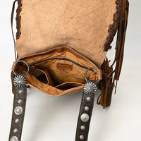 American Darling Concho & Fringe Leather Crossbody Bag