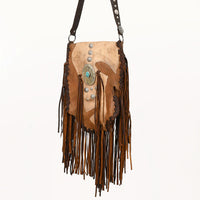 American Darling Concho & Fringe Leather Crossbody Bag