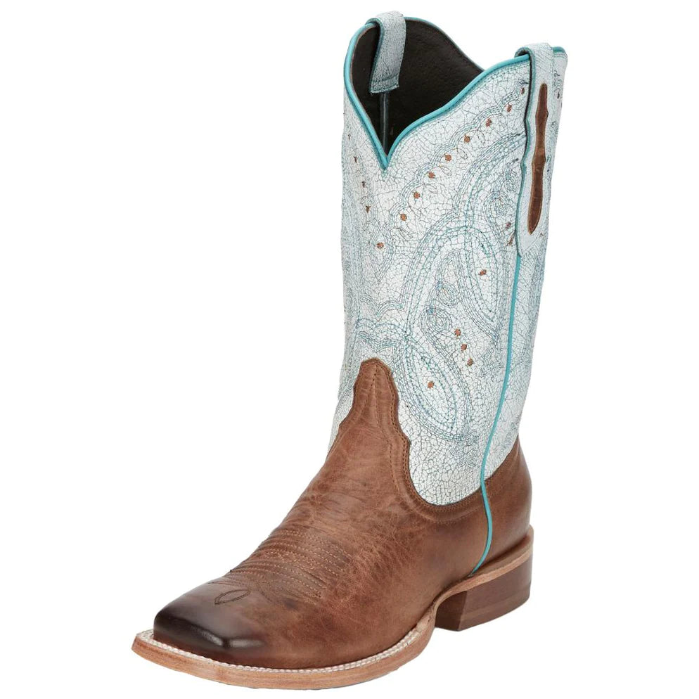 Tony Lama Women s Gabriella Caramel Cowhide Western Boot Branded