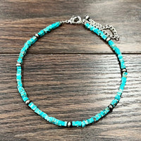15" Navajo Pearl Turquoise Stone Choker