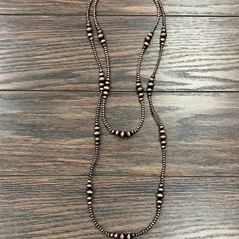 Two Strand Copper Navajo Pearl Necklace