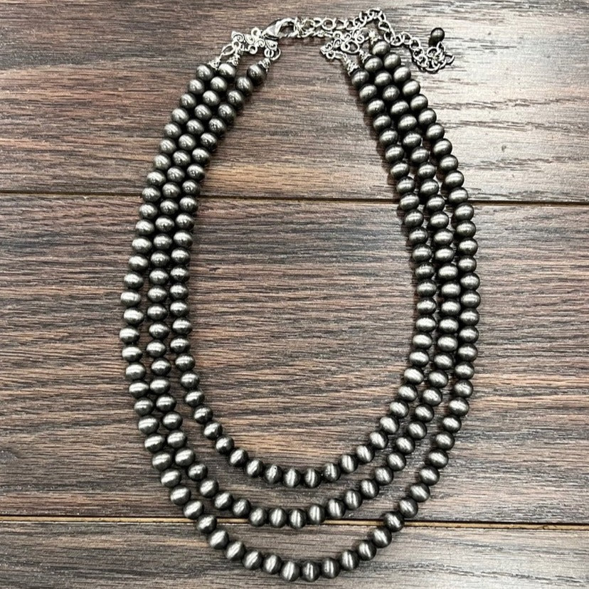 Three Strand Navajo Pearl Necklace