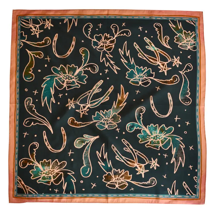 Tirzah Lane Art Hand Drawn Silk Wild Rags (Various Prints Available)