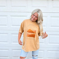 Women's "Long Live Wild Women" Graphic Tee in Golden Yellow