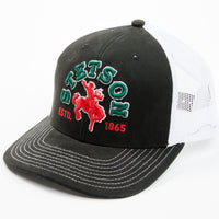 Stetson Bronc Rider Mexico Flag Trucker Cap in Black