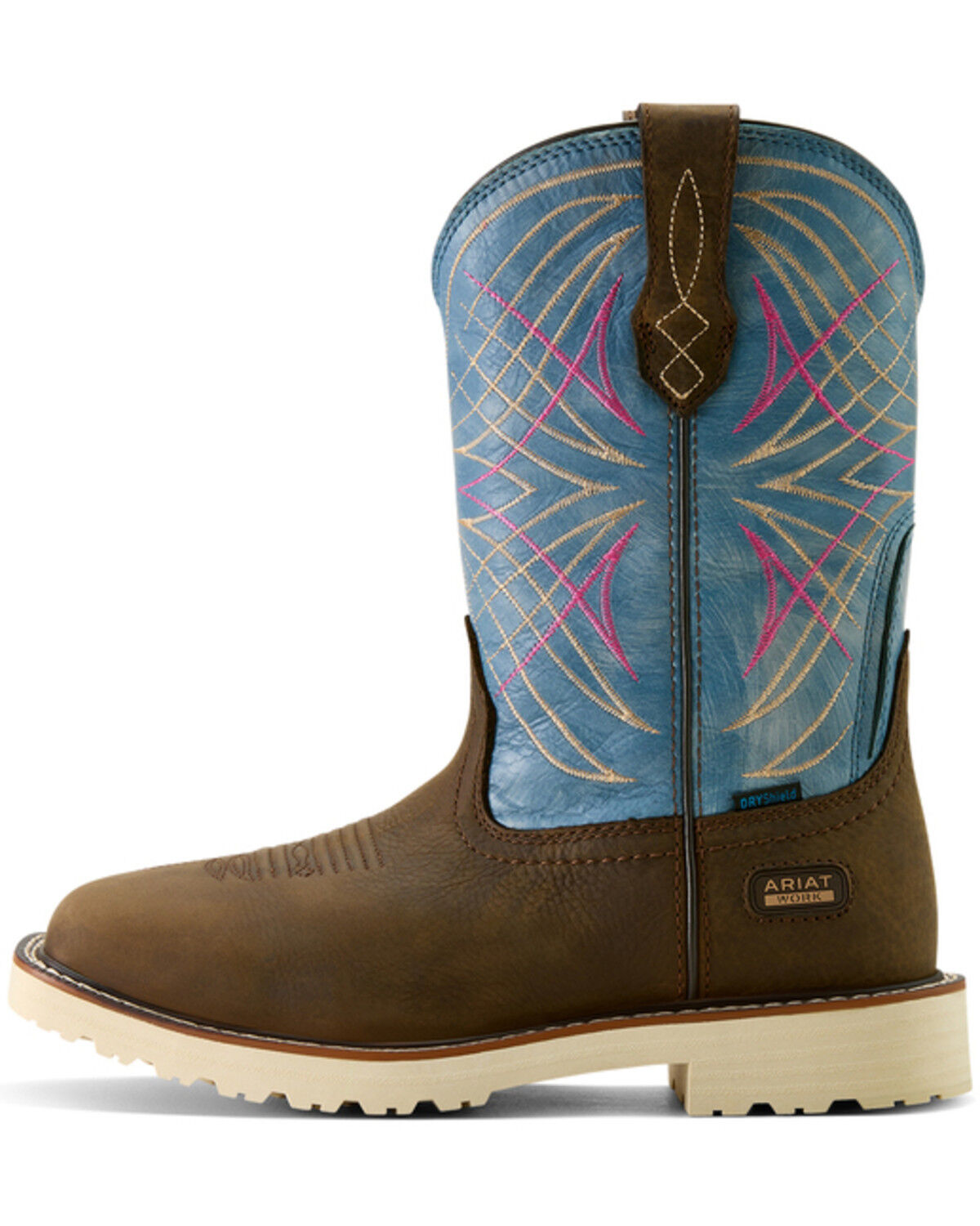 Ariat Women's Activator Waterproof Wide Square Toe Work Boot in Brown