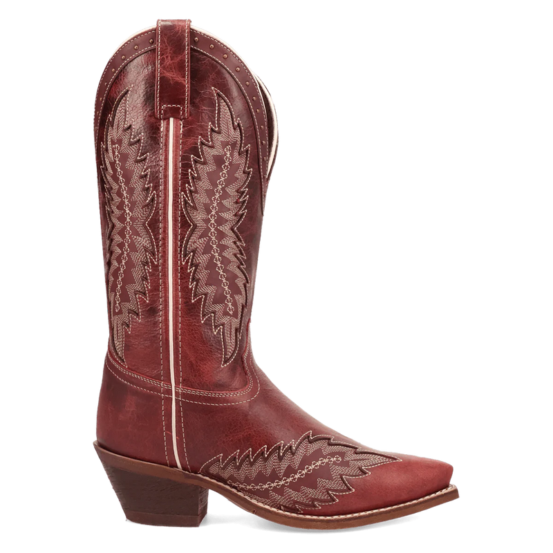 Laredo Women's Coyote Creek Snip Toe Leather Boot in Red