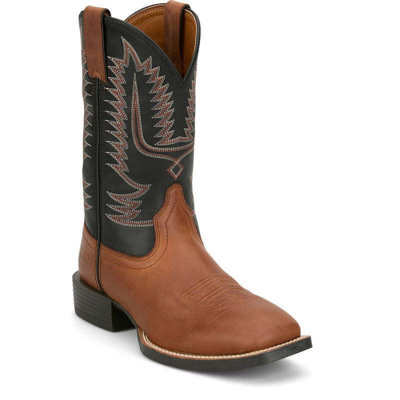 Justin Men's Gage 11" Western Boot in Tan Brown/Black