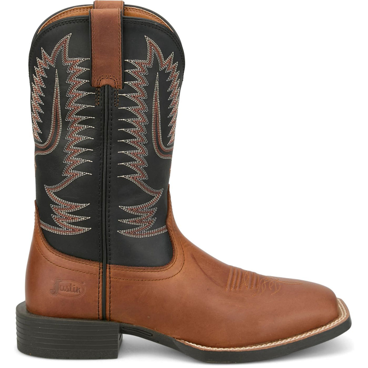 Justin Men's Gage 11" Western Boot in Tan Brown/Black