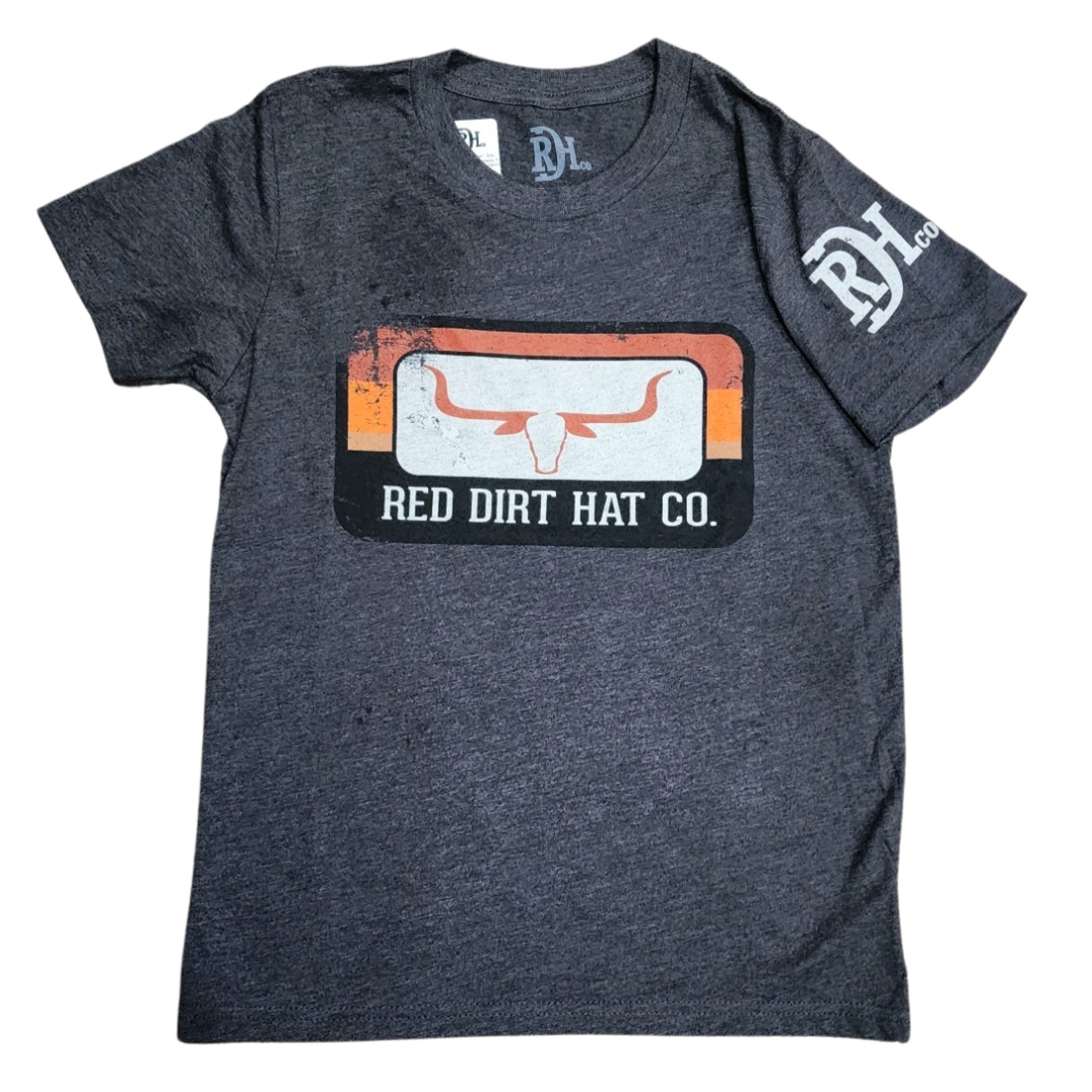 Red Dirt Hat Co. Youth "Runaway" Graphic Tee in Dark Heather Grey